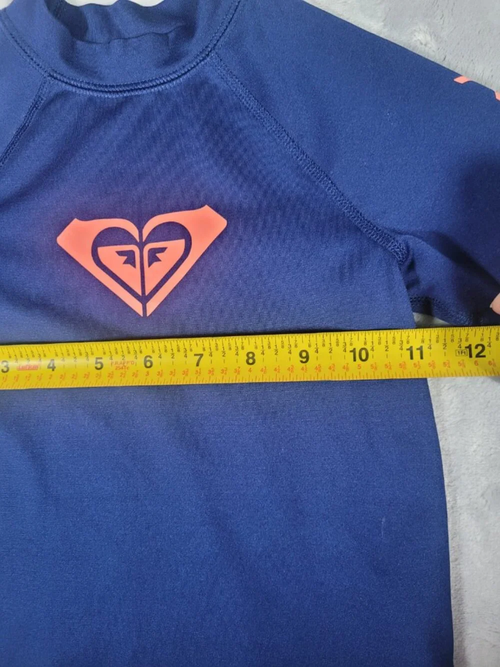 ROXY Girls Mid Sleeve Rashguard Top Size 5 Blue Whole Hearted